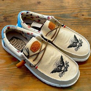 Hey Dude Mens 12 Wally Americana Eagle Shoes NEW